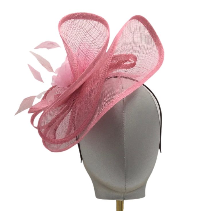 🎩EASY TO WEAR, FLAUNT ANY HAIRSTYLE YOU LIKE Kentucky Derby Fascinator Hats for Women ✅*Biodegradable Sinamay fiber;      *Handmade;      *One size;      *Headband holder;      📌The standard color of the headband on the fascinator is brown.      If you prefer a different color of the headband, just mark it when placing an order. Fascinators for women are one of the most popular dressing accessories today. This beautiful party hat for women will surely draw a lot of attention during special eve Pink Hair Accessories For Beach In Spring, Pink Spring Hair Accessories For Beach, Pink Hair Accessories For Spring Beach, Pink Adjustable Hair Accessories For Summer, Summer Races Hat Headband, Pink Hair Accessories For Summer Races, Summer Party Top Hat One Size, Summer Party Top Hat, Spring Brimmed Fascinator, One Size Fits Most