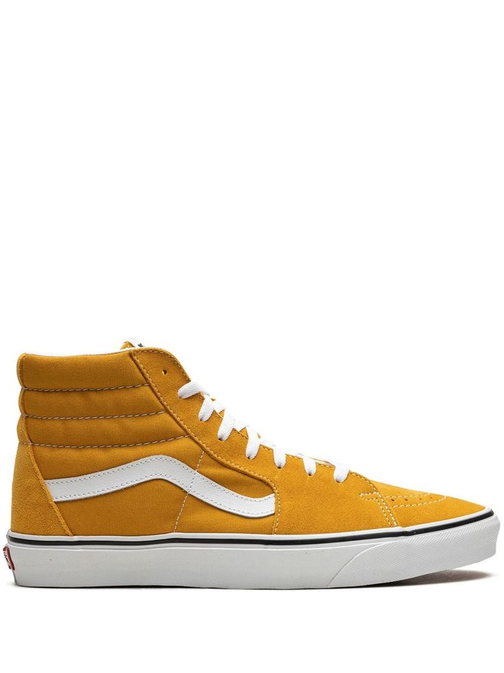 mustard yellow suede side stripe detailing contrast stitching round toe front lace-up fastening logo patch at the tongue branded insole rubber sole These styles are supplied by a premium sneaker marketplace. Stocking only the most sought-after footwear, they source and curate some of the most hard to find sneakers from around the world. Vans Leather Sneakers With Contrast Sole, Vans Leather Sneakers With Branded Insole, Vans Leather Sneakers With Rubber Sole, Vans Mid-top Leather Sneakers, Vans Custom Leather Lace-up Sneakers, Custom Vans Leather Lace-up Sneakers, Custom Leather Lace-up Vans Sneakers, Vans Leather High-top Sneakers With Vulcanized Sole, Vans Suede Sneakers With Branded Insole