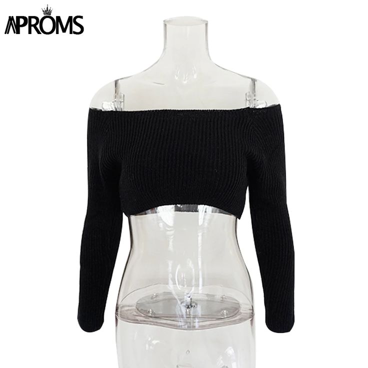 Black Acrylic Tops For Winter, Black Acrylic Top For Winter, Black Fitted Acrylic Tops, Fitted Black Acrylic Top, Black Knitted Acrylic Top, Black Knitted Top In Acrylic, Fitted Crew Neck Acrylic Top, Fitted Acrylic Crew Neck Top, Fitted Acrylic Tops For Fall