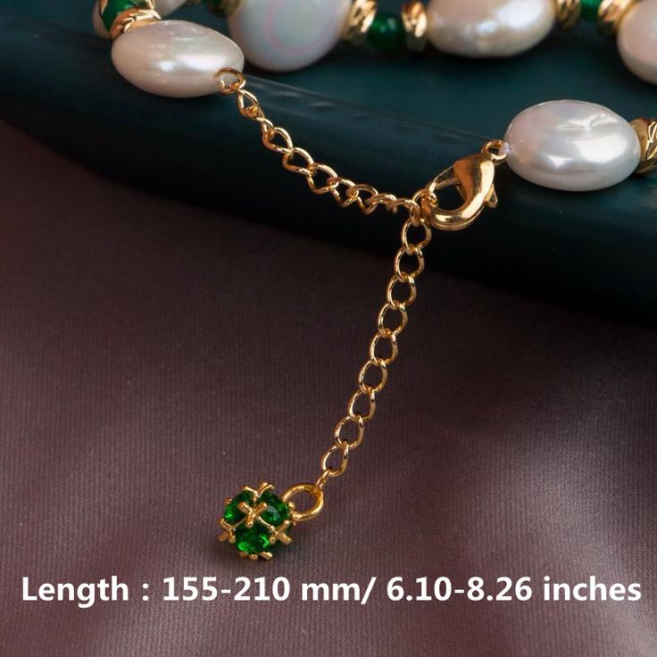 10-11mm Natural Baroque Pearl Bracelet with Green Jade Charm 14k Gold – Huge Tomato Gold Pearl Bracelet, Pearl Bracelet Gold, Jade Charm, Buy Pearls, Gold Baroque, Freshwater Pearl Jewelry, Big Pearl, Freshwater Pearl Bracelet, Pearl Types