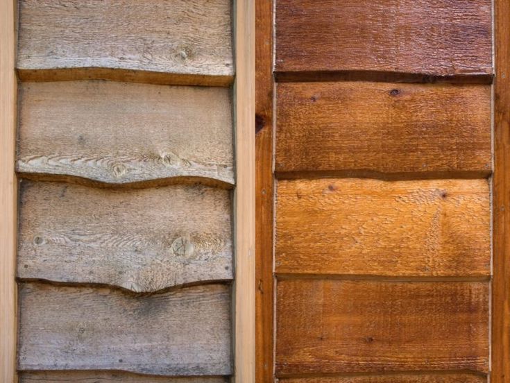 two wooden panels with different wood grains on them