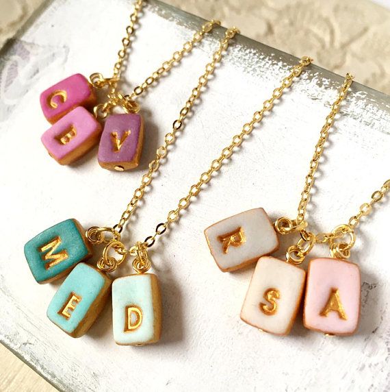 Tiny Letters Necklace for Mom Petite Necklace Small Letter Polymore Clay Necklace, Piercing Designs, Letters Jewelry, Choker Diamond, Letters Necklace, Stylish Saree, Petite Necklace, Small Letter, ดินปั้น Polymer Clay