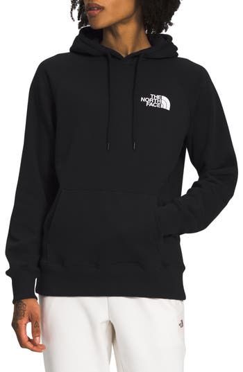 The North Face brings its Never Stop Exploring spirit to a hoodie made with breathable cotton and logo art printed using water-based inks. 25 1/2" length Drawstring hood 74% cotton, 26% recycled polyester Machine wash, tumble dry Imported Hopdies Nordstrom, Pull The North Face Femme, Sweater North Face, The North Face Pullover, Black The North Face Sweatshirt For Fall, Black The North Face Hoodie For Streetwear, The North Face Black Hooded Hoodie, The North Face Sporty Sweatshirt For Outdoor Activities, Sporty Black The North Face Sweatshirt