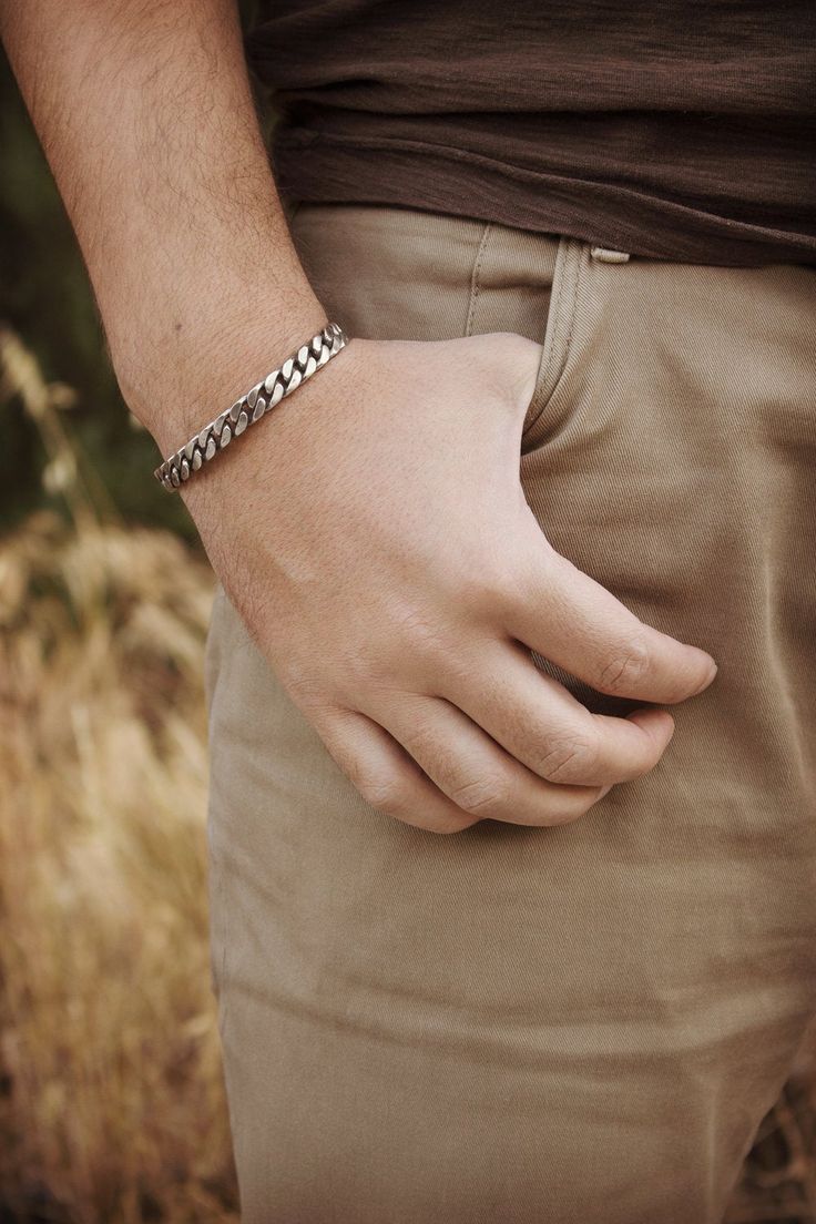 Ready to make a difference? A solid silver chain becomes a cuff bracelet. Its oval shape prevents the bracelet from turning on your wrist. The link pattern is slightly oxidized for a beautiful contrast. Amaze everyone! You are special! PRODUCT DETAILS The bracelet is made of solid sterling silver 925. It is 8mm wide (approx. 0.31in) and 3.3mm thick (approx. 0.13in). It has been oxidized to bring out its unique look. OPTIONS --> Select the size you wish from the drop-down menu. The medium size Silver Cuban Link Jubilee Bracelet For Everyday, Everyday Silver Curb Chain Bracelets, Silver Adjustable Cuban Link Bracelet Minimalist Style, Minimalist Silver Cuban Link Bracelet Adjustable, Silver Adjustable Minimalist Cuban Link Bracelet, Silver Curb Chain Minimalist Bracelet, Silver Minimalist Curb Chain Bracelet, Silver Minimalist Cuban Link Bracelet With Adjustable Chain, Everyday Silver Cuban Link Bracelet With Box Chain