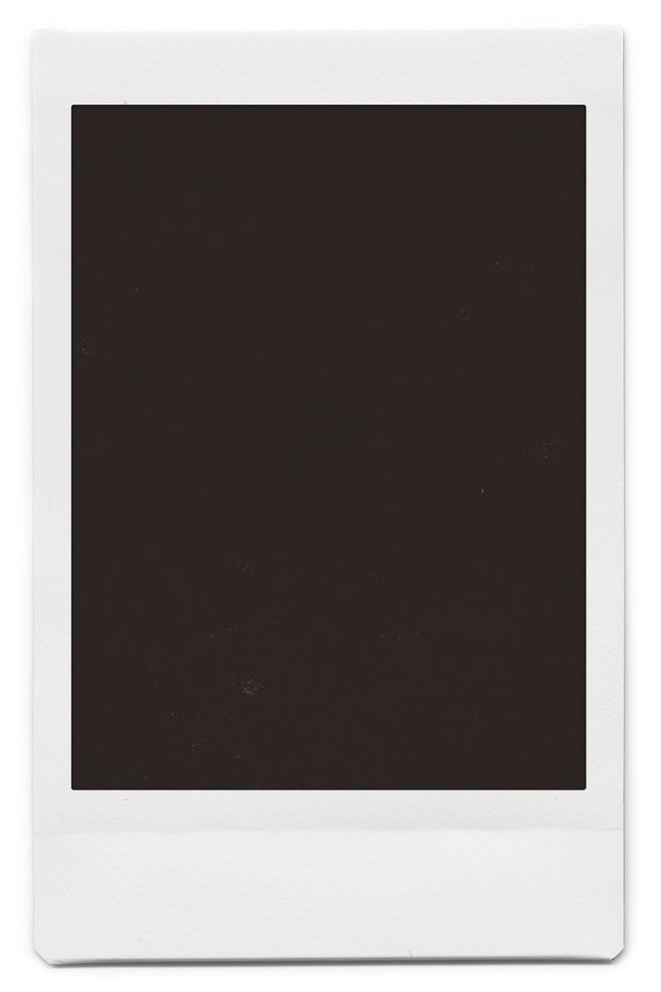 an empty polaroid photo frame on a white background