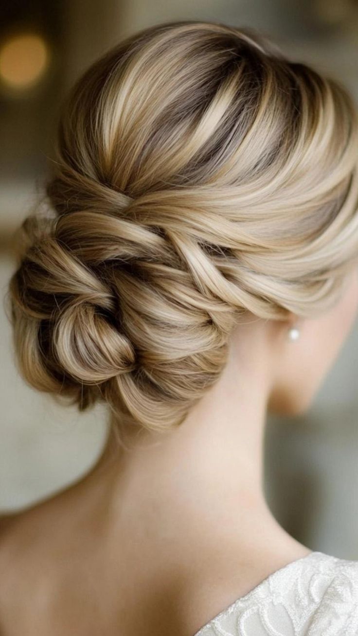 Get inspired by these gorgeous updos for shoulder-length hair. These styles are perfect for any occasion, from a night out to a professional setting. With minimal effort, you can create elegant updos that add flair to your medium-length hair. Wedding Styles For Shoulder Length Hair, Ponytail Updos For Medium Length Hair, Winter Wedding Hairstyles Medium Length, Up Do Fine Hair, Wedding Updo Bride, Bridesmaid Hair Front View, Hair For Off The Shoulder Dress, Low Updo Hair, Classic Updo Wedding