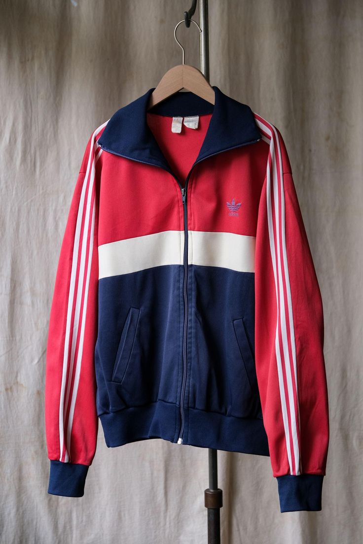 Adidas 1980's Vintage Track Jacket Made in France SIZE Shoulder：49cm Pit to pit：59cm Length：64cm Sleeve：63cm ◇Shipping is all from Asia, ◇All products are shipped by EMS, please include shipping costs. ◇Negotiate only accept payment with PAYPAL Welcome to our online store https://bansecondhandgoods.com/ Worldwide Shipping The official website provides credit card services, please contact us via private message if necessary. Find us IG: ban_secondhand_goods Thank you for checking us out :) Vintage Long Sleeve Track Jacket For Winter, Cotton Outerwear With Three Stripes For Fall, Retro Cotton Track Jacket For Winter, Retro Long Sleeve Track Jacket For Winter, Vintage Red Long Sleeve Track Jacket, Retro Track Jacket With Three Stripes, Vintage Three Stripes Track Jacket For Winter, Vintage Winter Track Jacket With Three Stripes, Vintage Three Stripes Winter Track Jacket