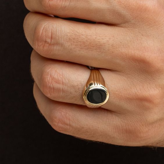 Men's onyx signet ring. You can wear this ring everyday. The black oval onyx stone makes the ring special. FREE EXPRESS INTERNATIONAL SHIPPING! SHIPPING NEXT DAY! PRODUCT DETAILS * 14K REAL GOLD ( it has a 14K or 585 stamp on item.) All of my items are 14k real gold. I don't use any gold filled or gold plated materials.  * All of my items are brand new and shipped with a gift box.  * The package includes a gold certificate. * Gold Color Options; Yellow Gold, White Gold, Rose Gold * Onyx Stone Me Classic Round Signet Ring With Black Enamel, Formal Black Oval Signet Ring, Classic Oval Black Enamel Signet Ring, Formal Oval Black Enamel Signet Ring, Oval Yellow Gold Signet Ring With Black Enamel, Classic Black Enamel Signet Ring, Timeless Black Enamel Signet Ring, Onyx Signet Ring With Black Enamel For Anniversary, Classic Black 14k Gold Signet Ring