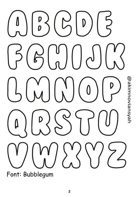 the alphabet is outlined in black and white, with letters that appear to be made out of