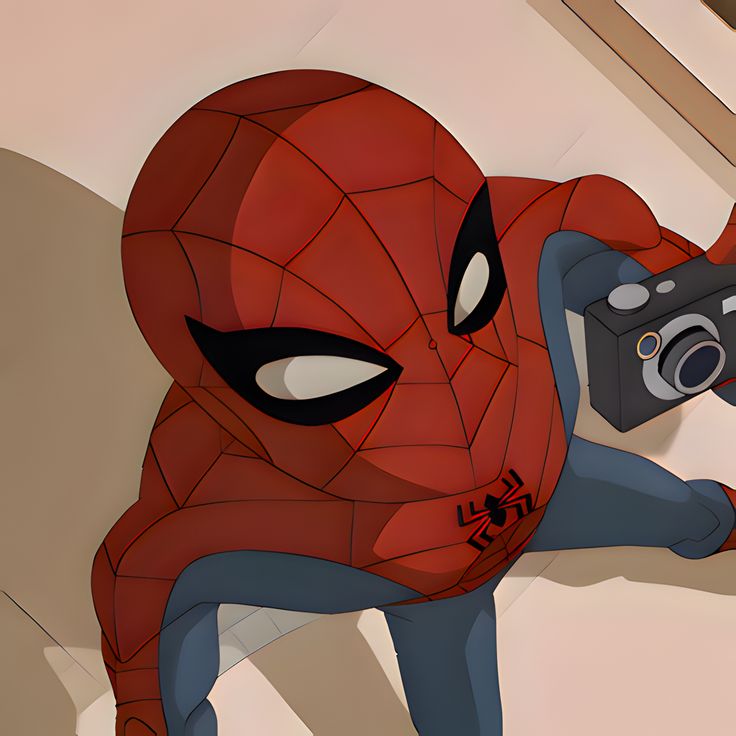 a spider - man with a camera in his hand