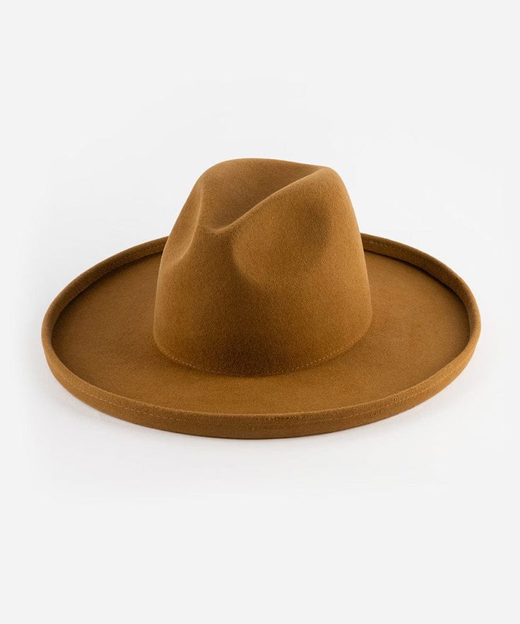 #color_cinnamon Chic Solid Color Panama Hat With Curved Brim, Chic Brown Fitted Felt Hat, Chic Solid Color Wide Brim Felt Hat, Spring Felt Hat With Curved Brim, Chic Fitted Brown Felt Hat, Chic Fitted Brown Fedora, Wool Hats With Curved Brim, Modern Wide Brim Felt Hat With Adjustable Fit, Elegant Brown Felt Hat With Flat Crown