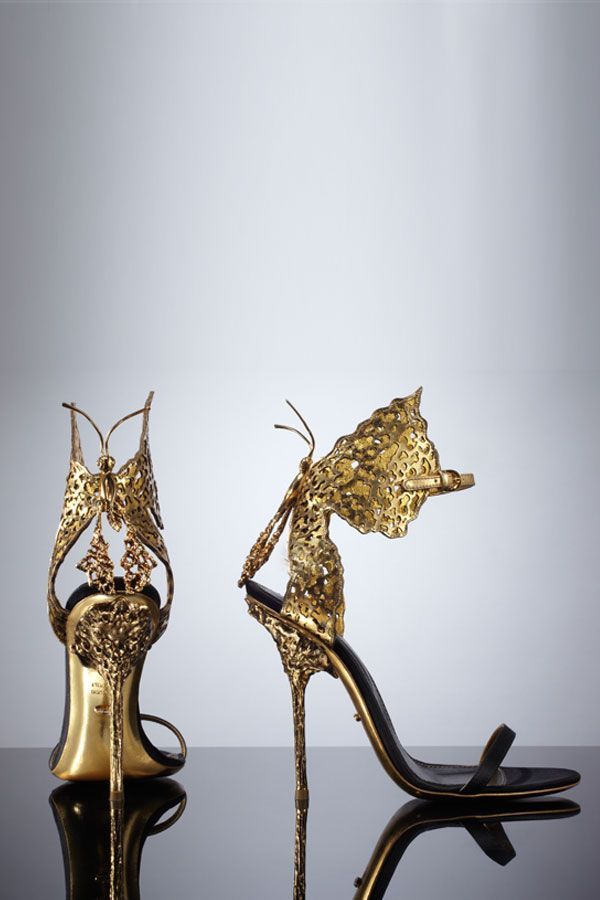 Hak Tinggi, Golden Shoes, Butterfly Shoes, Charles James, Laser Cut Leather, Fab Shoes, Gorgeous Shoes, Fabulous Shoes, Hot Shoes