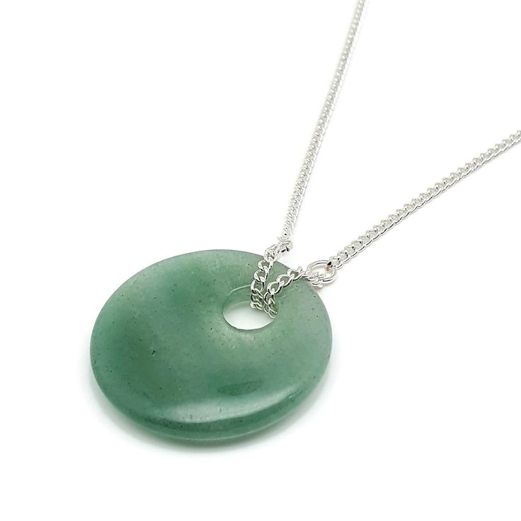 Natural Green Aventurine Large Round Gemstone Pendant Boho Necklace Handmade with round natural green Aventurine, diameter approx. 3 cm ( 1.18 inches ) Silver plated findings Silver plated adjustable curb link chain, length 16 inches ( 40 cm ) + 2.5 inches extended chain There could be small surface imperfections due to the nature of the crystal Handmade Aventurine Round Necklaces, Green Necklaces With Large Stone Round Pendant, Green Necklaces With Large Round Stone Pendant, Aventurine Gemstone Round Pendant Necklace, Green Necklace With Round Pendant For Healing, Green Necklace With Large Stone In Round Pendant, Green Aventurine Necklace, Aventurine Necklace, Round Pendant