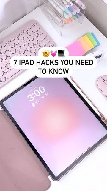 an ipad and keyboard on a desk with the text 7 ipad hacks you need to know