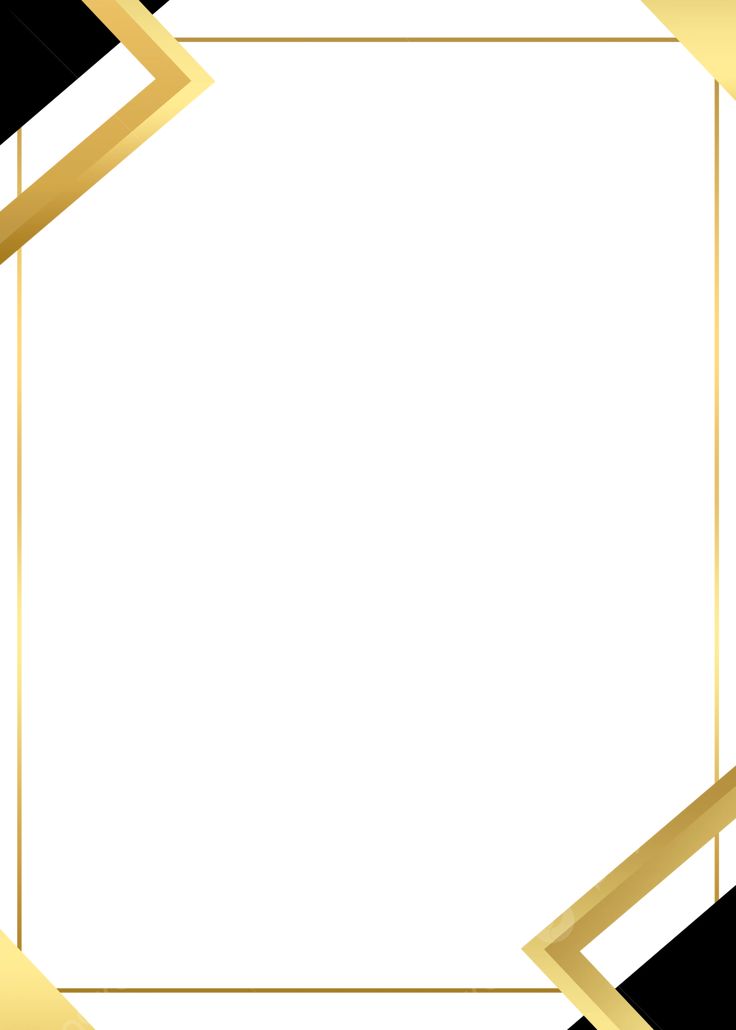 a square frame with gold lines on the edges and an empty space in the middle