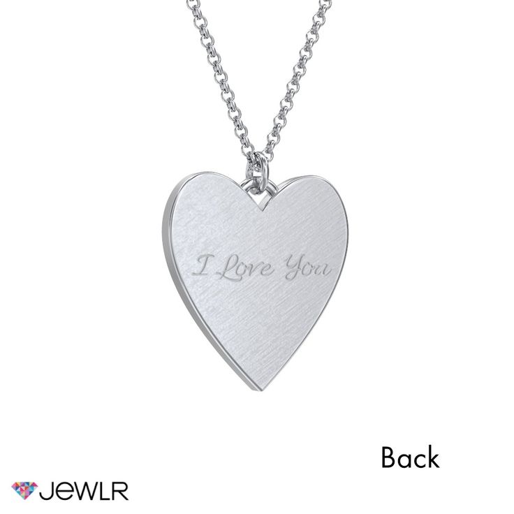 A fun and colorful way to show a little love! Personalize the front of this heart pendant with an initial and a choice of cold enamel color options, and complete with a meaningful engraving on the back. Your necklace will be handcrafted in sterling silver, white, yellow, or rose gold and is available with a selection of chain lengths for the perfect fit. Personalized White Gold Charm Necklace For Valentine's Day, Personalized White Gold Heart Necklace For Anniversary, Personalized White Gold Heart Necklace Anniversary Gift, Personalized Heart Charm Necklace With Initials, Personalized White Gold Charm Necklace With Heart Pendant, Personalized White Gold Heart Necklace For Valentine's Day, Heart-shaped Initials Charm Necklace For Personalized Gift, Sterling Silver Heart Pendant Charm Necklace For Personalized Gift, Personalized Heart-shaped Meaningful Jewelry