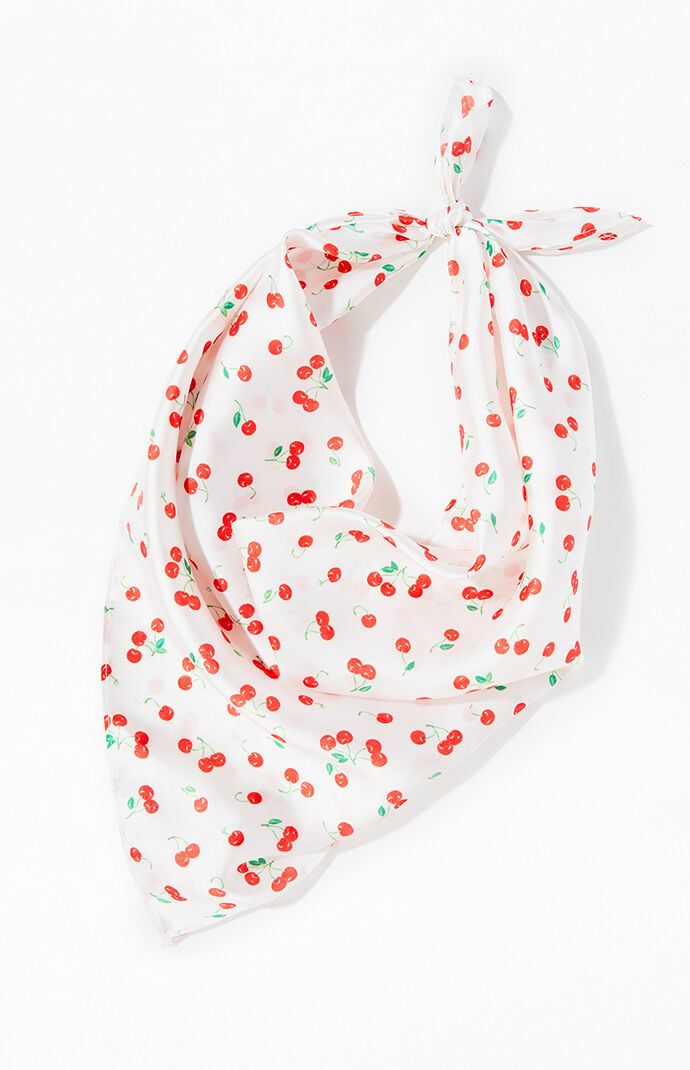 Brighten up your outfit with the Cherry Head Scarf from PacSun. Featuring a woven fabric adorned with a playful cherry print, this scarf is easy to tie around your head or neck, adding a fun pop to any look.Woven fabricCherry printAdjustable tieSquare-shapedOne size fits most PacSun Womens Cherry Head Scarf - Red Summer Vacation Bandana, Chic Summer Beach Headscarf, Trendy Printed Scarves For Summer, Casual Floral Print Scarves For Spring, Trendy Patterned Summer Scarves, Casual Patterned Scarves For Summer, Casual Red Scarf For Spring, Trendy Spring Bandana For Vacation, Trendy Spring Vacation Bandana