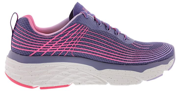 Brighten up your next cardio session in cushioned comfort with Skechers Max Cushioning Elite - Galaxy Burst. This lace-up features a breathable mesh and synthetic upper with an ULTRA GO cushioned platform and Skechers Air-Cooled Goga Mat insole. Skechers Max Cushioning Elite design for exceptional comfort and support Skechers Air-Cooled Goga Mat breathable insole with high-rebound cushioning Lightweight, responsive ULTRA GO cushioning platform NRT - Natural Rocker Technology for a smooth heel to Pink Casual Running Shoes With Arch Support, Comfortable Pink Sneakers With Arch Support, Lace-up Running Shoes With Gel Cushioning For Workout, Sporty Pink Walking Shoes For Light Exercise, Pink Sporty Walking Shoes For Light Exercise, Comfortable Pink Running Shoes With Arch Support, Functional Pink Lace-up Walking Shoes, Comfortable Pink Sports Sneakers, Pink Breathable Walking Shoes For Light Exercise