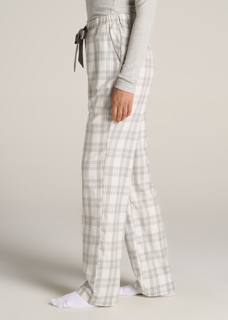 About Our Women’s Tall Flannel Pajamas You’ll never want to get out of bed when you’re wearing these women’s tall pajama pants. For years, tall women have had to settle for PJs that are way too short and fit in all the wrong places, but not anymore. You loved our classic flannel PJs and now we’re bringing you a pair with a regular fit and an open-bottom leg with all the length you need. These pajama pants have been designed exclusively for women between 5’9” and 6’6” with two different length op Cute Comfy Pjs, Cute Pjs Pants, Women’s Pjs, College Pajamas, Pjama Pants, Cute Pj Pants, Cute Pajama Pants, Plaid Pj Pants, Womens Pajama Pants