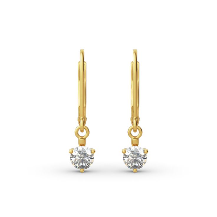 An undeniably cheerful look, these drop earrings add a touch of whimsy to her attire. Crafted in sterling silver, each earring features a round-cut stone sparkling crazily on your ear. This pair of earrings will show an charming look on your ears. Treat yourself or surprise her with this masterpiece.Carat Weight: 1.8 ctStone Size: 5 mmStone Type: Jeulia® StoneNumber of Stones: 2 Stone Shape: RoundStone Color: Diamond WhiteWeight: 1.6 gWidth: 5.7 mmHeight: 24.9 mmThickness: 10 mmMaterial: 925 Sil Dazzling Single Drop Earring, Classic Dangle Cubic Zirconia Huggie Earrings, Dazzling Sterling Silver Huggie Earrings, Classic Dangle Huggie Earrings With Cubic Zirconia, Dazzling Drop Earrings For Pierced Ears, Classic Round Linear Earrings Gift, Classic Round Linear Earrings For Gifts, Classic Dangle Hoop Earrings As Gift, Elegant Round Pendant Earrings With Ear Wire