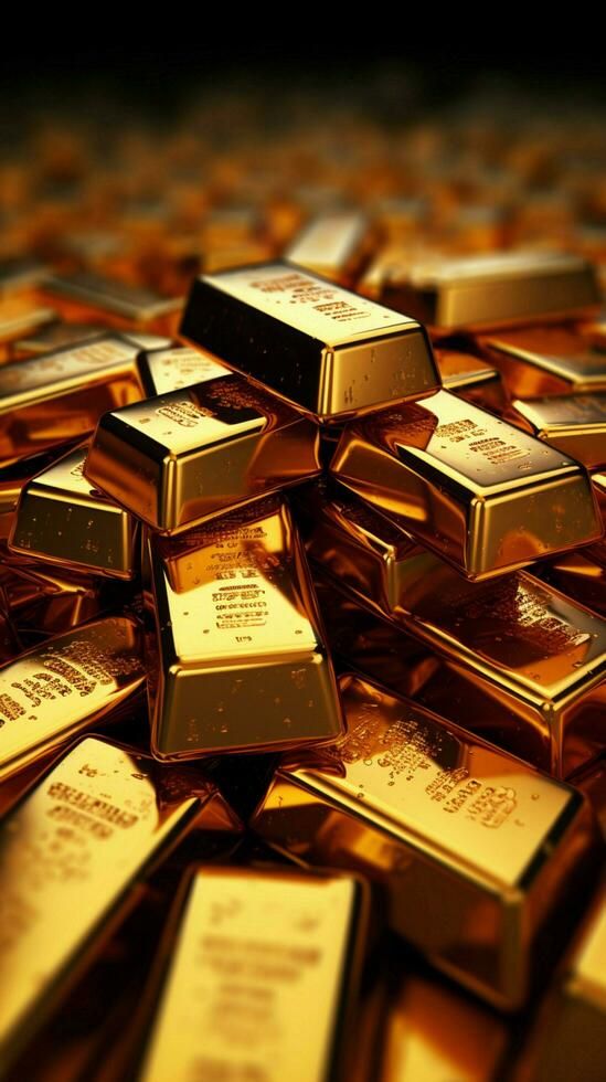 a pile of gold bars sitting on top of each other