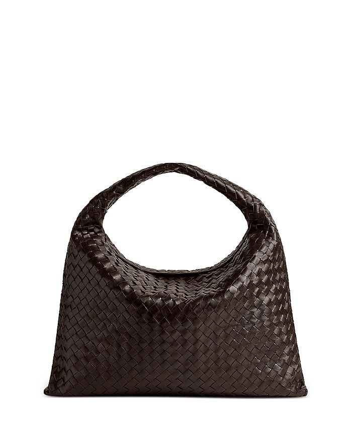 Bottega Veneta Hop Large Shoulder Bag Handbags - Bloomingdale's Bottega Hop Bag, Luxury Hobo Bag With Top Carry Handle, Luxury Handheld Hobo Bag With Top Carry Handle, Luxury Handheld Hobo Bag, Evening Bags With Intrecciato Weave And Double Handle, Evening Bag With Intrecciato Weave And Double Handle, Luxury Evening Hobo Bag With Top Carry Handle, Evening Satchel Bag With Intrecciato Weave, Designer Handheld Shoulder Bag With Intrecciato Weave