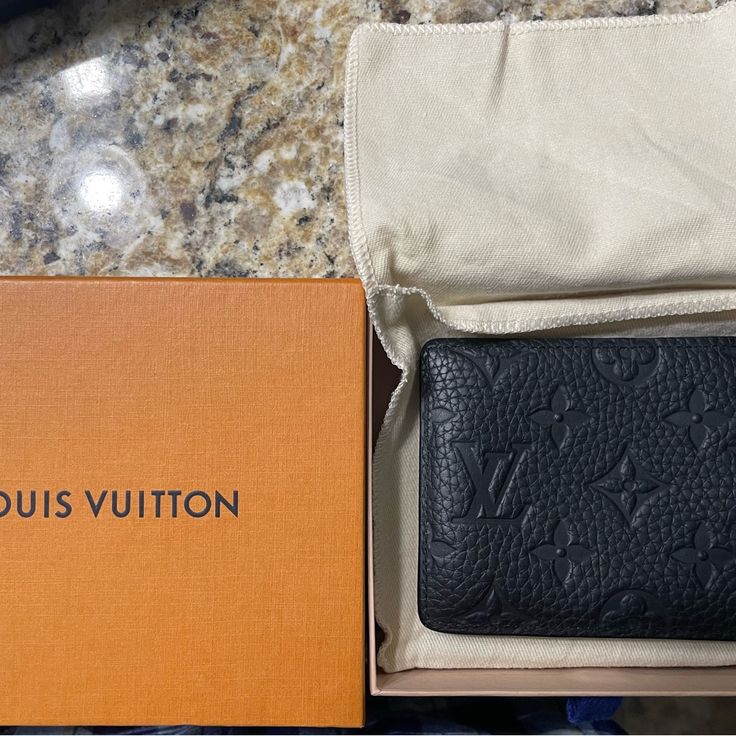 Men’s Louis Vuitton Wallet. Black With Inlaid Lv. Softest Leather Of Any Wallet I’ve Ever Owned. Beautiful! Designer Wallets With Embossed Logo For Business, Designer Business Wallets With Embossed Logo, Black Business Wallets With Embossed Logo, Designer Black Wallets With Leather Lining, Designer Black Wallet With Embossed Logo, Black Formal Wallet With Embossed Logo, Designer Black Leather Wallet, Black Rectangular Wallet With Embossed Logo, Designer Rectangular Wallet With Embossed Logo