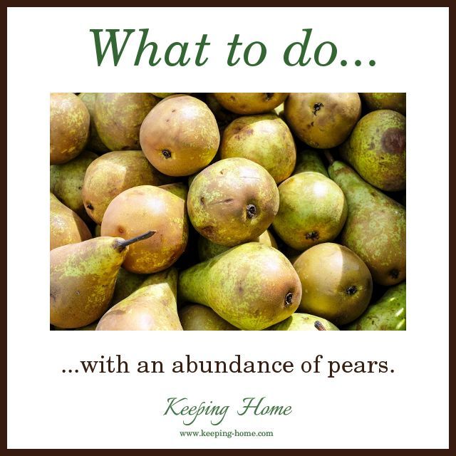 a pile of pears with the words what to do