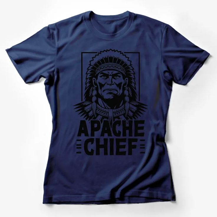 Apache Chief Graphic T-Shirt, Vintage Inspired Black and White Design, Unisex Casual Wear Female T-Shirt Custom graphic T-Shirt.Customize your color Black And White Design, White Design, Custom Shirts, Graphic T Shirt, Vintage Inspired, Casual Wear, Graphic Tshirt, Womens Shirts, Black And White