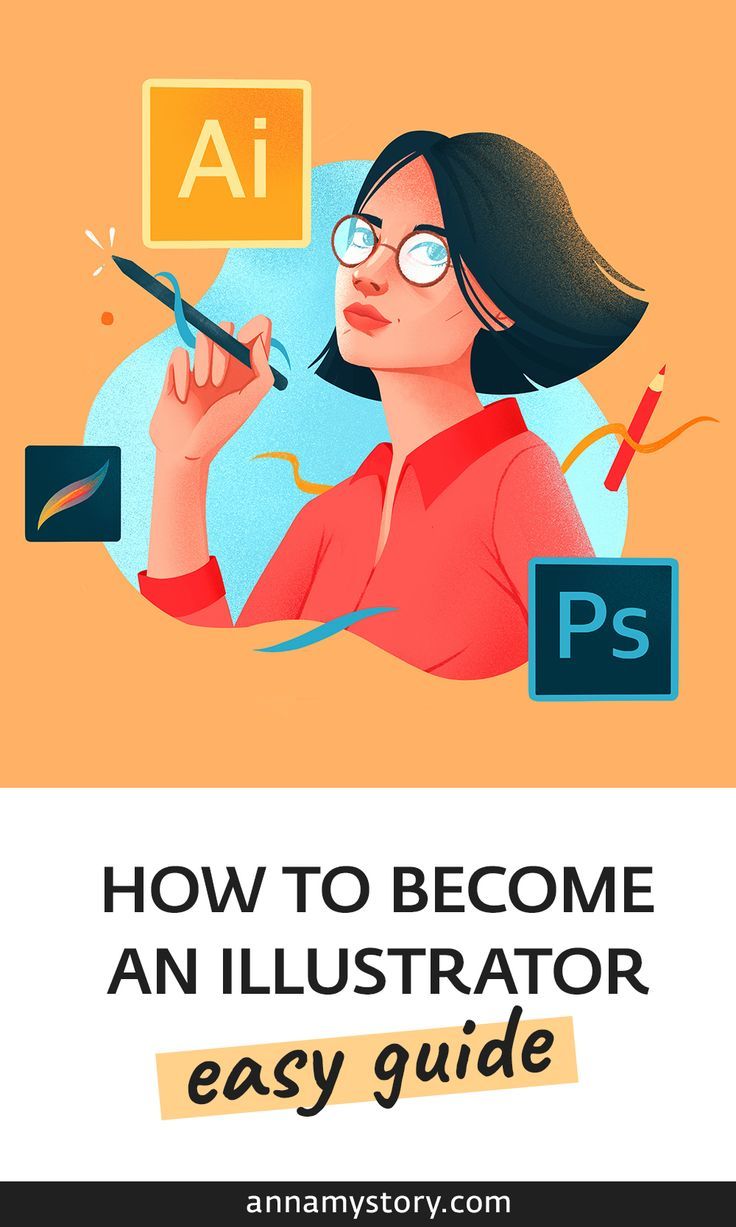 an illustrated guide for adobe and photoshopped with the title how to become an illustrator easy guide