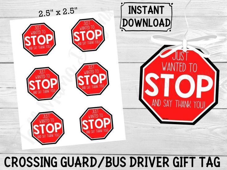 stop sign stickers with the words, just wanted to and say thank you