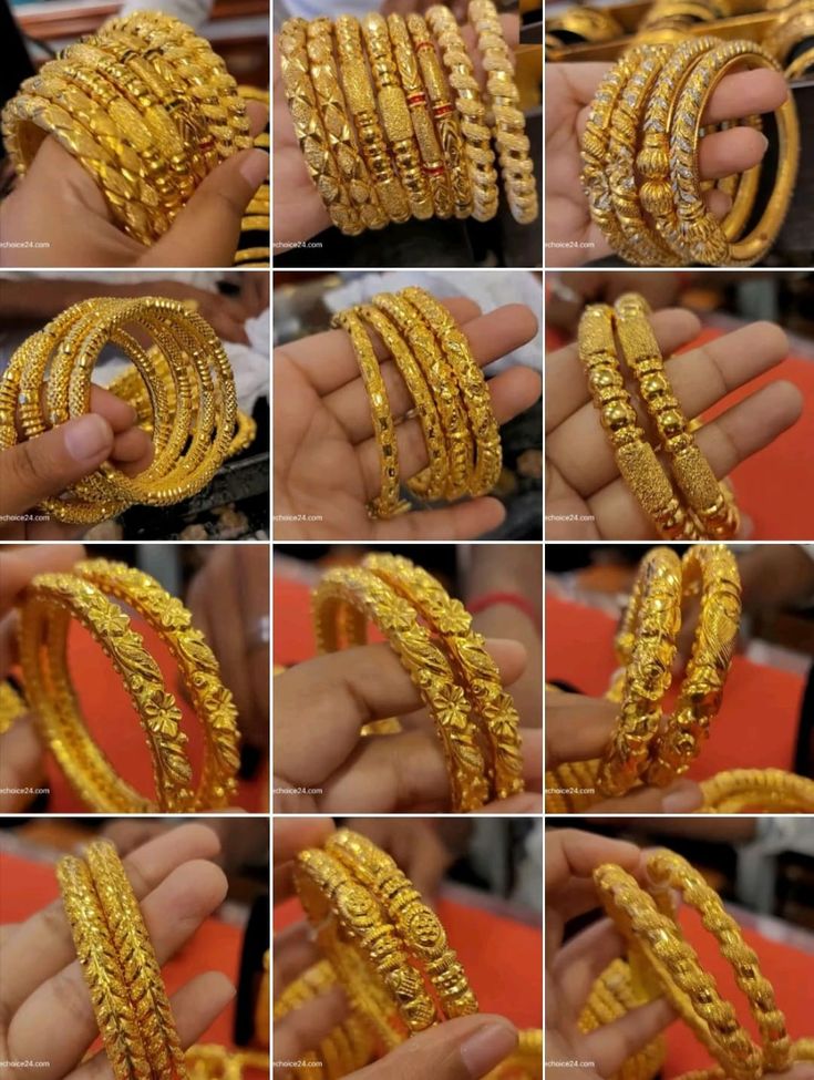 Gold Churi are very popular among gold ornaments. Women in the city of Kolkata, India wear the latest gold churi Churi Design Gold, Gold Churi Design Latest, Gold Churi Design, Latest Gold Bangles For Women, Gold Bangles Design Unique Latest, Churi Design, Jhumka Designs, Gold Bangles For Women, Diamond Necklace Designs