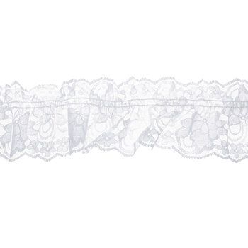 white lace with flowers and leaves on it