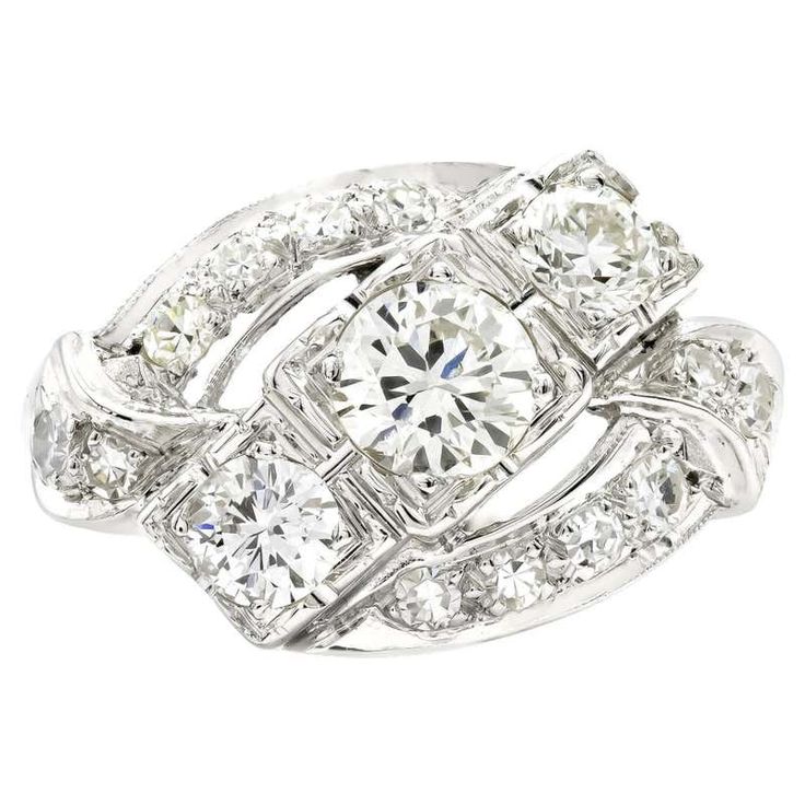 a white gold and diamond ring