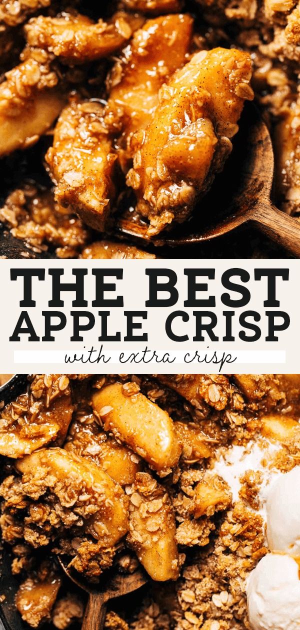 the best apple crisp with extra crispes is an easy and delicious dessert that's ready in under 30 minutes