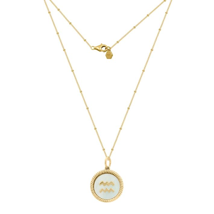 Aquarius Pendant, Pisces And Taurus, Taurus And Scorpio, Aries And Pisces, Gemini And Aquarius, The Aquarius, Gemini And Virgo, Zodiac Necklace, Aquarius Zodiac