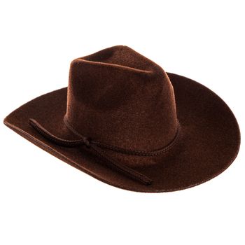 Add an adorable western charm to your doll with Brown Flocked Cowboy Hat. Featuring a gorgeous brown velvet finish, this cowboy hat is perfect for your handmade dolls or vintage dolls that need a little update. Yee-haw! Dimensions: Length: 5" Width: 4 1/8" Height: 1 7/8" Package contains 1 hat. Brown Felt Hat For Country Events, Brown Country Style Felt Hat For Country Events, Country Style Brown Felt Hat For Country Events, Brown Mini Hat With Short Brim For Rodeo, Adjustable Brown Mini Hats For Western-themed Events, Brown Brimmed Mini Hat For Rodeo, Brown Short Brim Mini Hat For Rodeo, Western Style Brown Wide Brim Mini Hat, Western Style Wide Brim Mini Hat In Brown