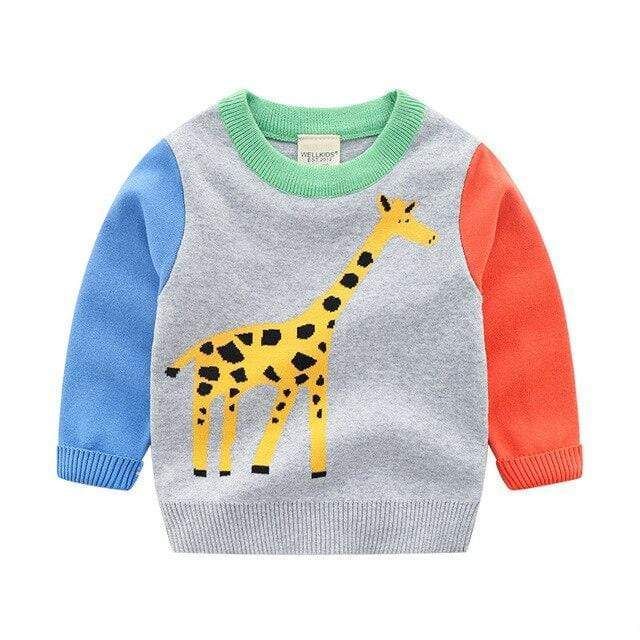 Boy's Clothing Style 4 / 3T Autumn Winter Knitted Jumper Sweaters Cute Gray Sweatshirt For Winter, Green Crew Neck Sweater With Color Matching, Playful Black Winter Sweater, Playful Multicolor Cotton Sweater, Playful Multicolor Long Sleeve Sweatshirt, Playful Color Block Winter Tops, Cute Yellow Long Sleeve Sweatshirt, Playful Color Block Tops For Winter, White Cotton Color Block Sweater