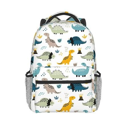 Cute Dinosaur Backpack Dragon Student Backpack Dinosaur Men's And Women's Computer Backpack Features: Meet School RequirementsSee through mesh backpack, suitable for any student who needs a clear bag for school. The semi-transparent construction mesh back pack can still give kids a little. Large CapacityToddler bookbag measures 16.5"Hx 12"Lx 6"W, which is big enough to hold all your little one daily needs, can hold books, colored pencil,clothes, etc. There is also a small zipper pocket inside th Casual Cartoon Print Bags For Back To School, Casual Bags With Cartoon Print For Back To School, Casual Back To School Bag With Cartoon Print, Casual Backpack With Cartoon Print For Back To School, Casual Backpack With Cartoon Print For School, White Cartoon Backpack For Everyday Use, Cartoon Style School Bags With Animal Design, Cartoon-style School Bags With Animal Design, Cartoon Style Animal Design School Bag