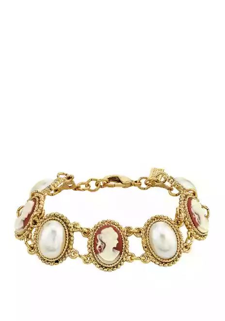 Fashion Jewelry & Costume Jewelry | belk White Gold Diamond Bracelet, Pearl Cuff Bracelet, Pearl Cuff, 1928 Jewelry, Cubic Zirconia Bracelet, Gold Frames, Cameo Jewelry, Bracelets Gold Diamond, Unique Bracelets