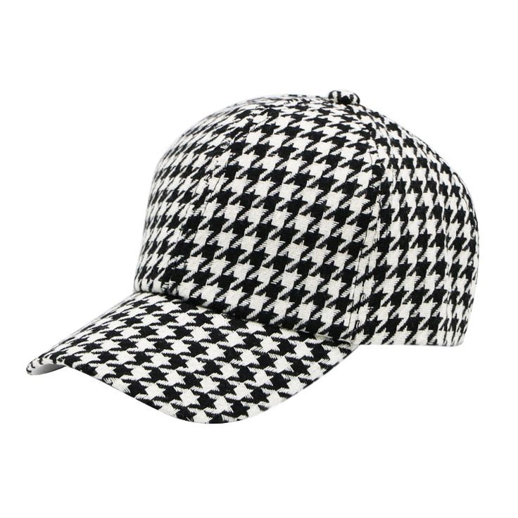 Either you're having a bad hair day or just because you want to look the coolest on the block, this houndstooth print cap will always fit. Constructed from cotton-blend, this cap is a staple piece that is never out of style. Wear it from dusk till dawn. Fabric | Cotton Print | Houndstooth Adjustable strap to the back Head circumference | about 56-58 cm / 22 inches-24 inches Wide side | about 17.5 cm / 6.89 inches Trendy Caps, Trendy Fashion Accessories, Stylish Caps, Summer Hats For Women, Cap Patterns, Mens Trendy Outfits, White Caps, Blue White And Black, Black Cap