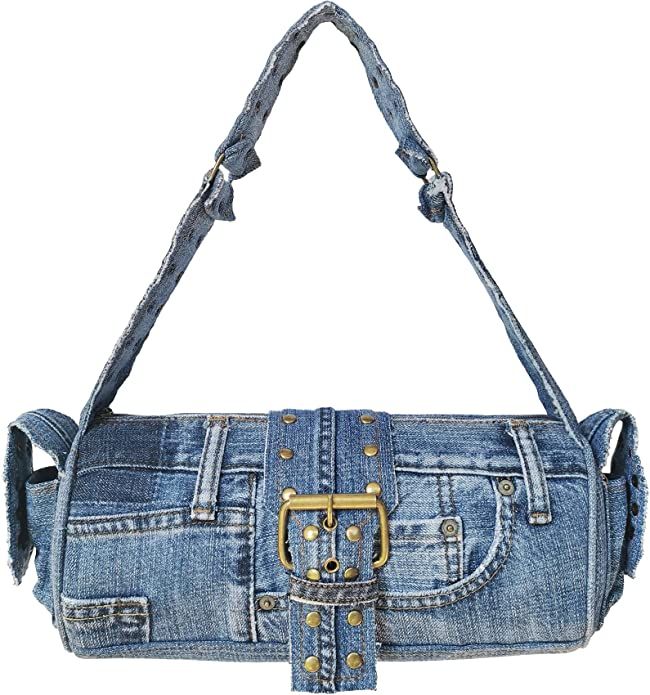 Jeans Recycle, Diy Sy, Barrel Decor, Jean Purses, Jean Purse, Denim Handbags, Denim Purse, Nashville Outfits, Studded Jeans