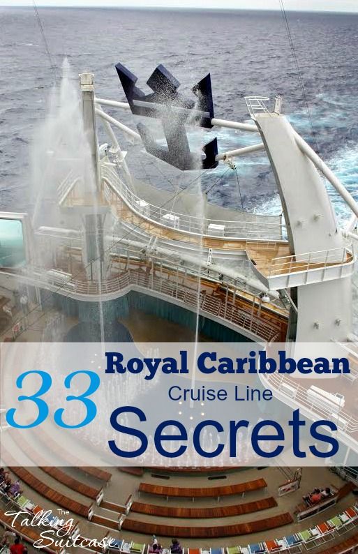 the deck of a cruise ship with text overlay that reads 33 royal caribbean cruise line secrets