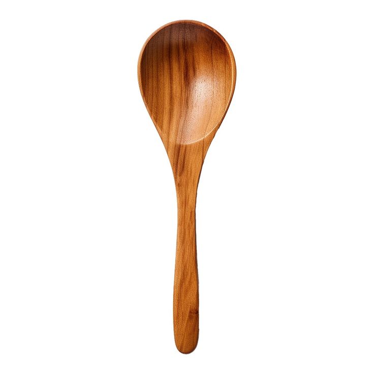 a wooden spoon on a white background