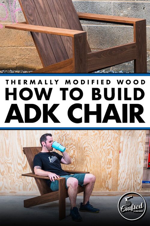 a man sitting in a chair with the words how to build an adink chair