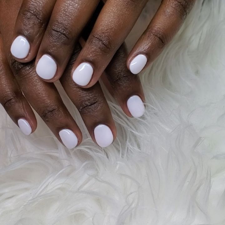 Nails Natural Short Design, Gel Polish On Short Nails, Short Gel Overlay, Boxing Nails, Short Nail Overlay Ideas, Extremely Short Nails, Overlay Nails Natural, Short Stubby Nails, Gel Overlay Nails Natural Short