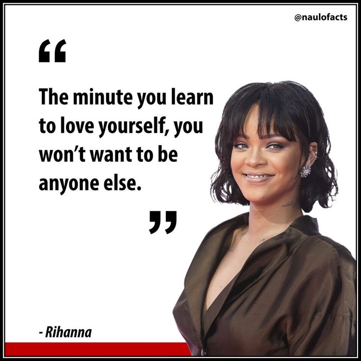 an image of a woman with a quote on it that says the minute you learn to love yourself, you won't want to be anyone else