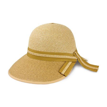 MAGID WOMEN'S STRAW PANAMA SUN HAT Size: One Size. Gender: female. Age Group: adult. Brown Summer Visor Hat, Beige Visor Bucket Hat For Beach Season, Beige Visor Bucket Hat For Beach, Beige Bucket Hat With Visor For Beach Season, Brown Summer Visor Sun Hat, Brown Visor Sun Hat For Summer, Adjustable Beige Visor Hat, Beach Season Visor Hats For Warm Weather, Beach Season Warm Weather Visor Hat