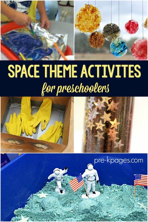 space themed activities for preschoolers to do with the kids in their home or classroom