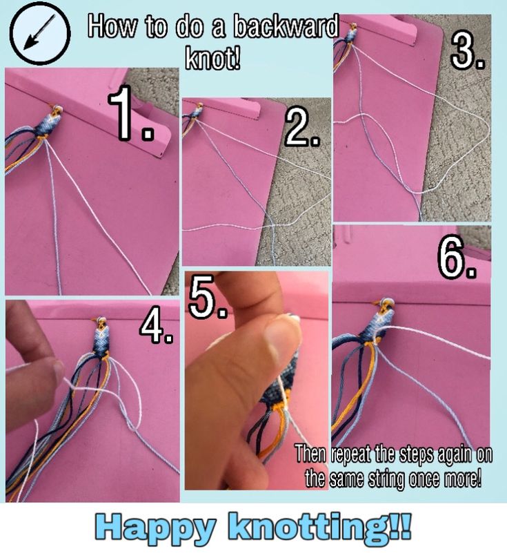 instructions for how to do a backward knot